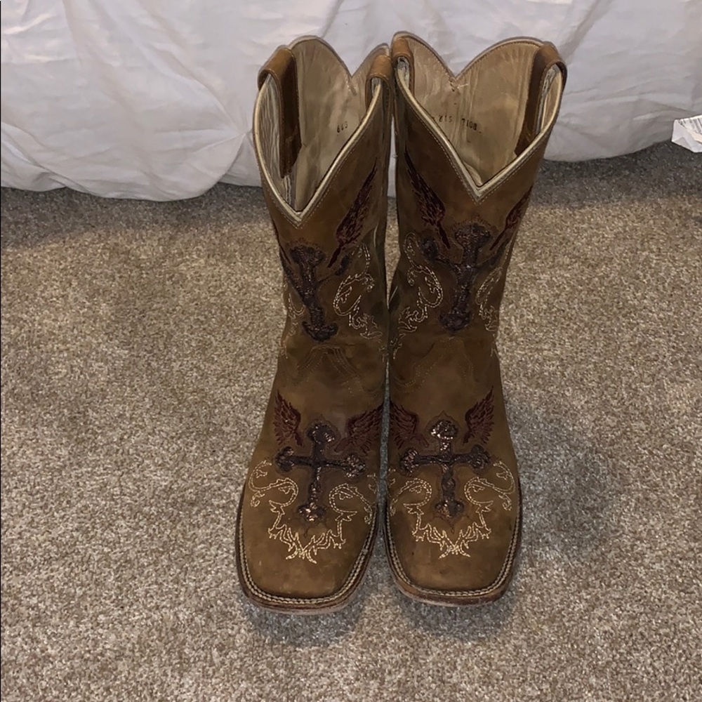 Rockin Leather Cowgirl Boots